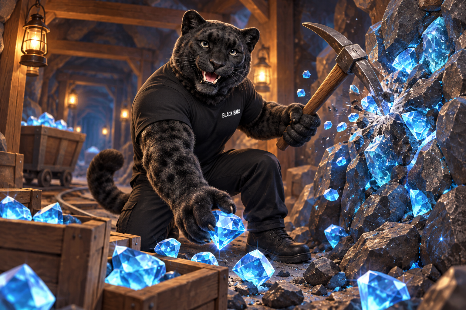 Mining — шахта — иллюстрация игрового действия