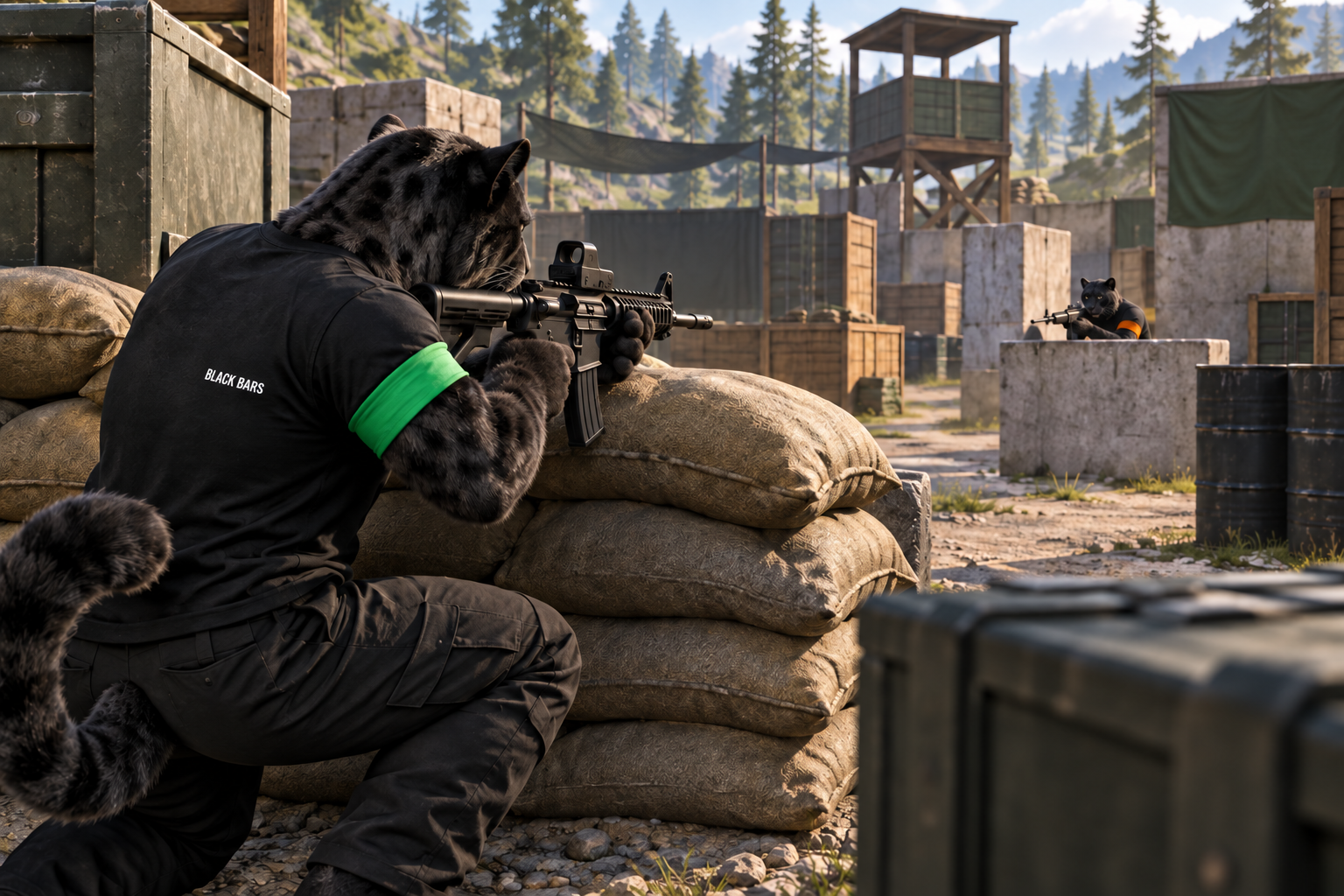 Shooter — шутер — иллюстрация игрового действия